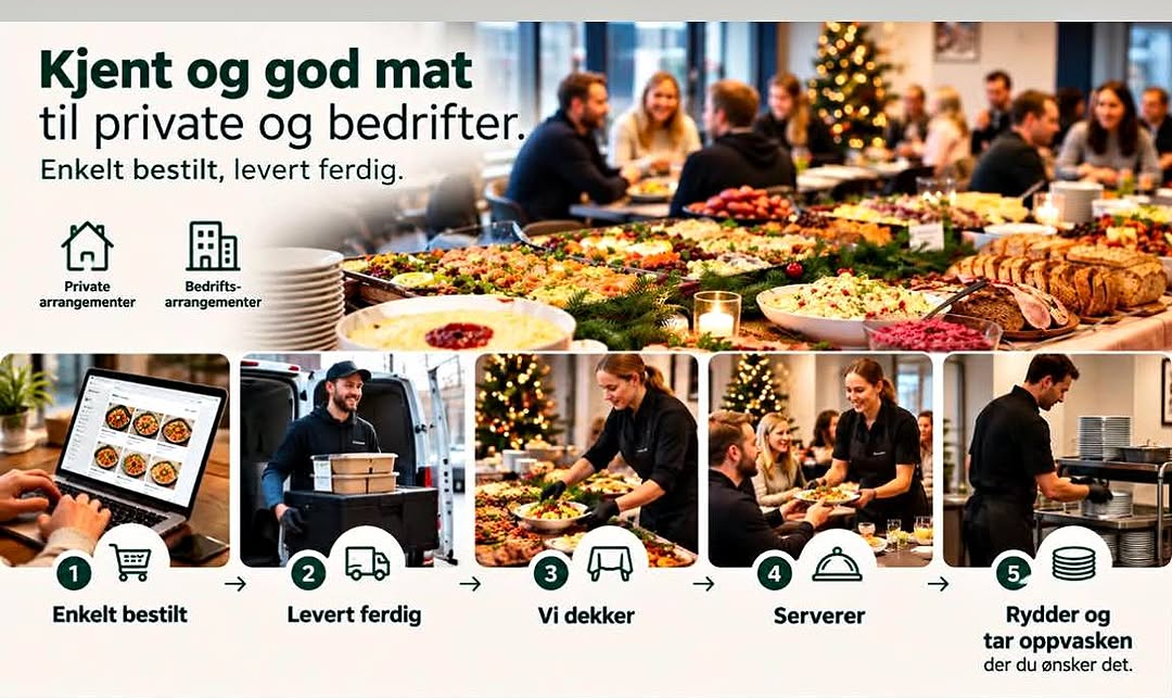 Cateringbuffet fra Namsen Catering – kjent og god mat til private og bedrifter